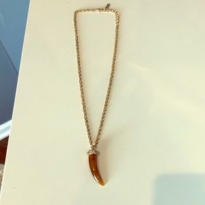 Gold, tortoiseshell, diamond gem necklace